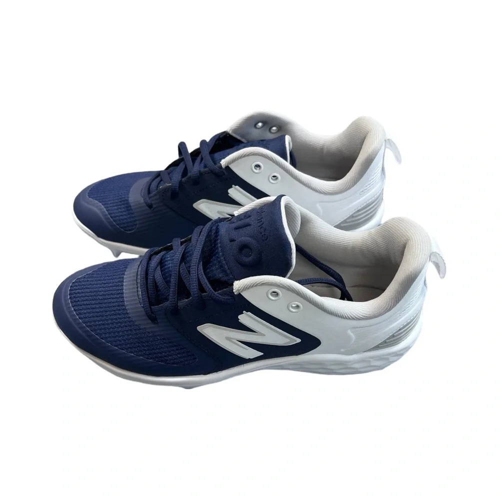 New Balance Fresh Foam Baseball/Softball Cleats Navy White NWOT W 9 / M 7.5 - Picture 1 of 10